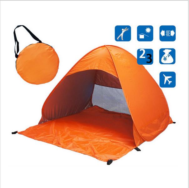HUI LINGYANG Beach Tent Ultralight Folding  Pop Up Automatic Open  Family Tourist Fish Camping Anti-UV Fully Sun Shade