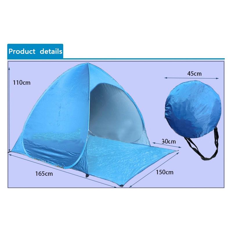 HUI LINGYANG Beach Tent Ultralight Folding  Pop Up Automatic Open  Family Tourist Fish Camping Anti-UV Fully Sun Shade