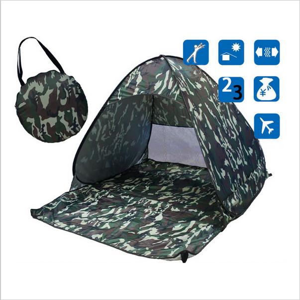 HUI LINGYANG Beach Tent Ultralight Folding  Pop Up Automatic Open  Family Tourist Fish Camping Anti-UV Fully Sun Shade