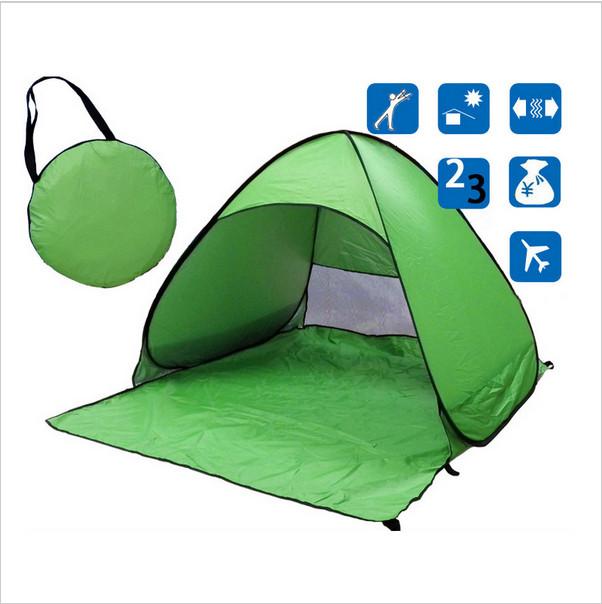 HUI LINGYANG Beach Tent Ultralight Folding  Pop Up Automatic Open  Family Tourist Fish Camping Anti-UV Fully Sun Shade